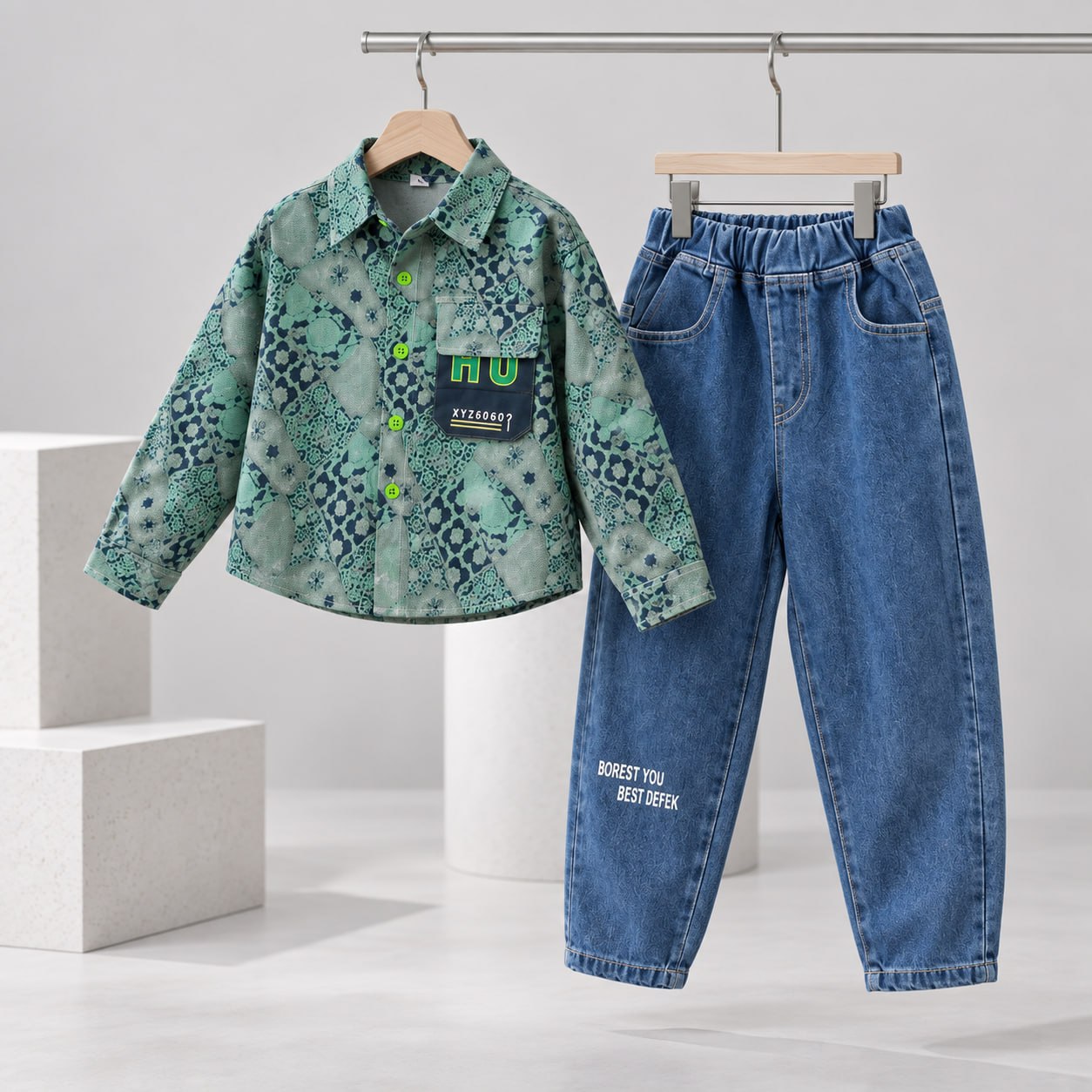 Set Boys Hawaiian Print Casual Style - Foto 2