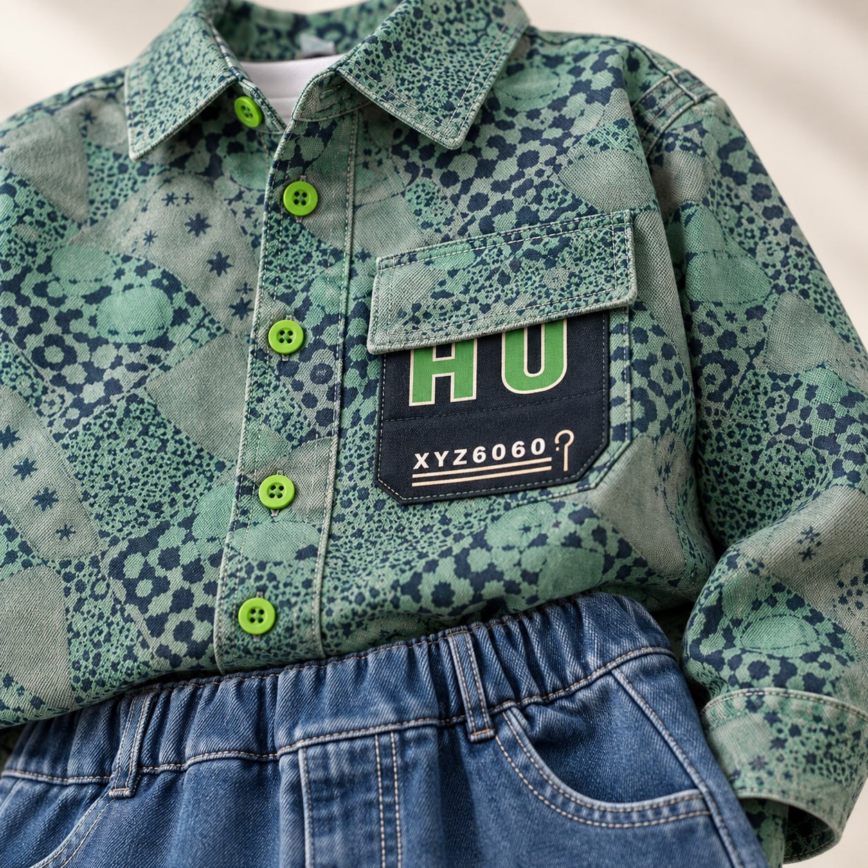 Set Boys Hawaiian Print Casual Style