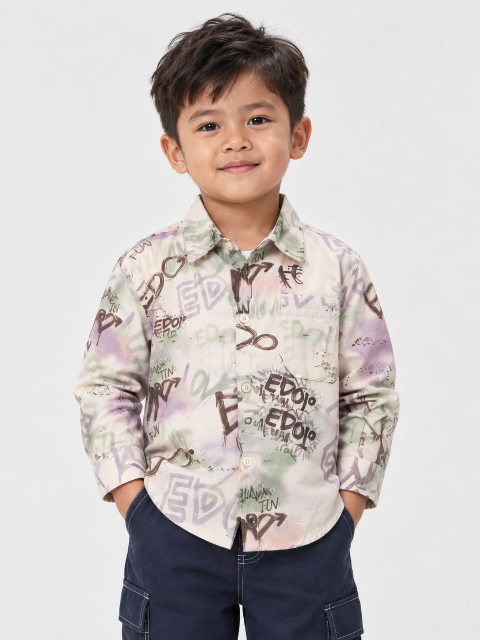 Set Boy Poetic Print City — tampilan lain