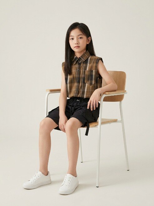 Set Girls Tartan Casual Cargo - Foto 6