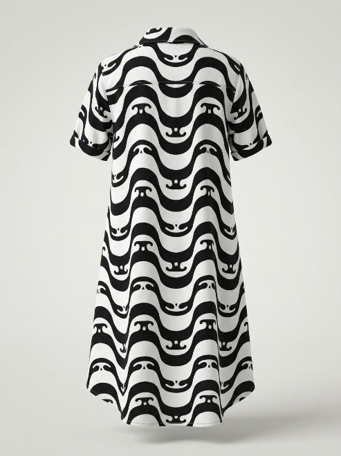 Setelan Kerut Wavy Long Line