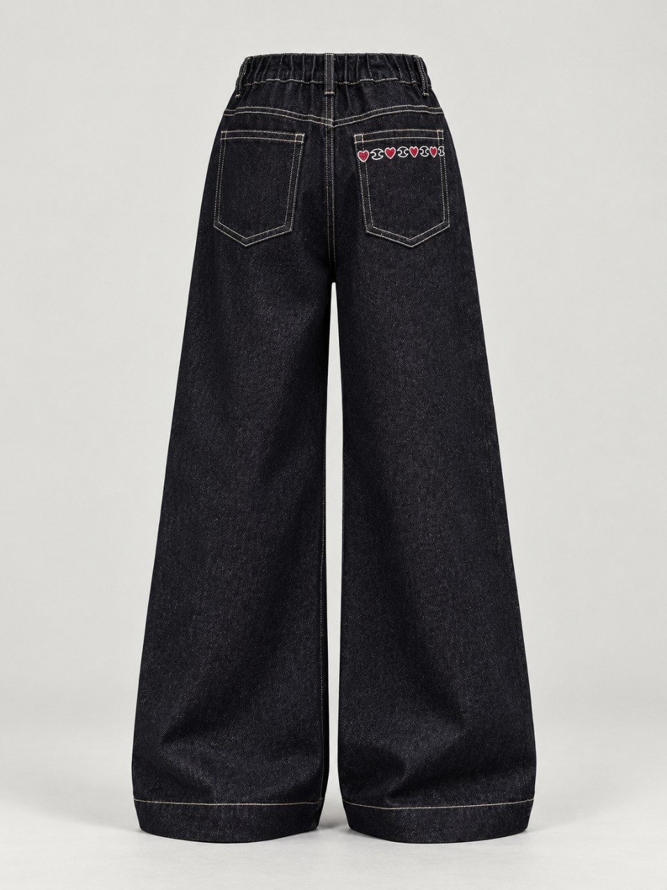 Pants Girl Polished Black Denim - Foto 2