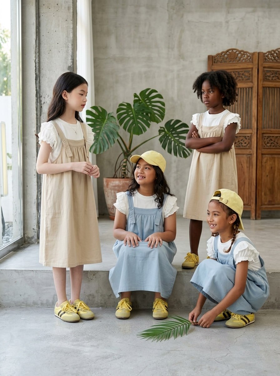 Set Girl Dainty Rruffle Pinafore - Foto 2