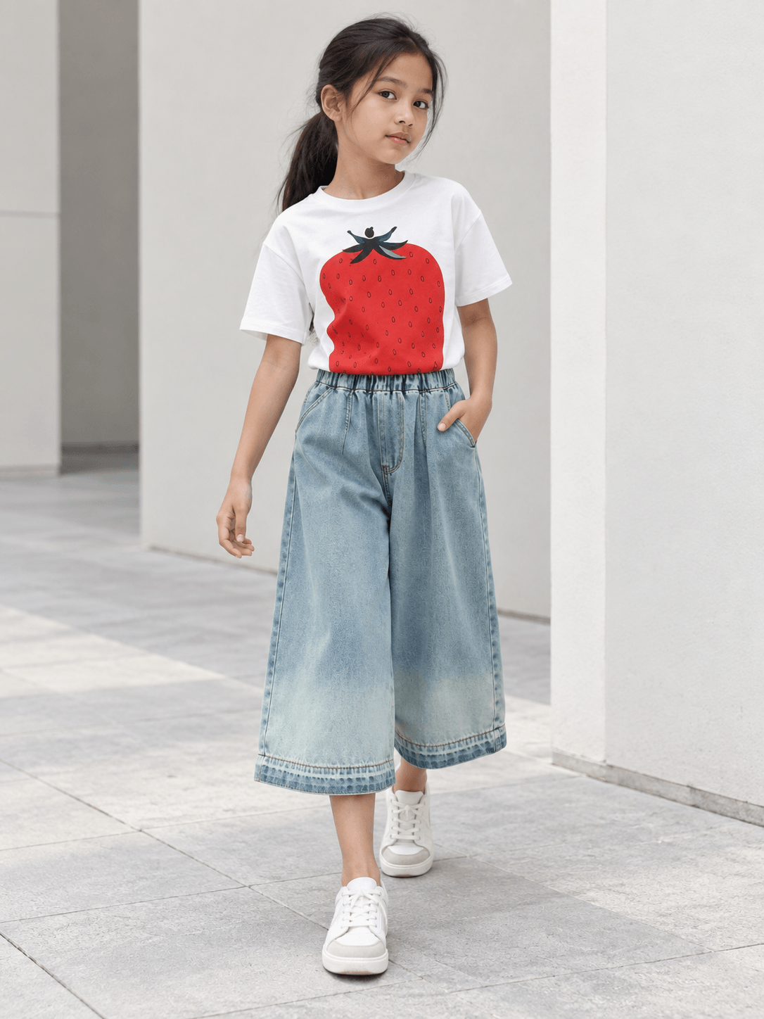 Set Girls Cherry Chams Pocket