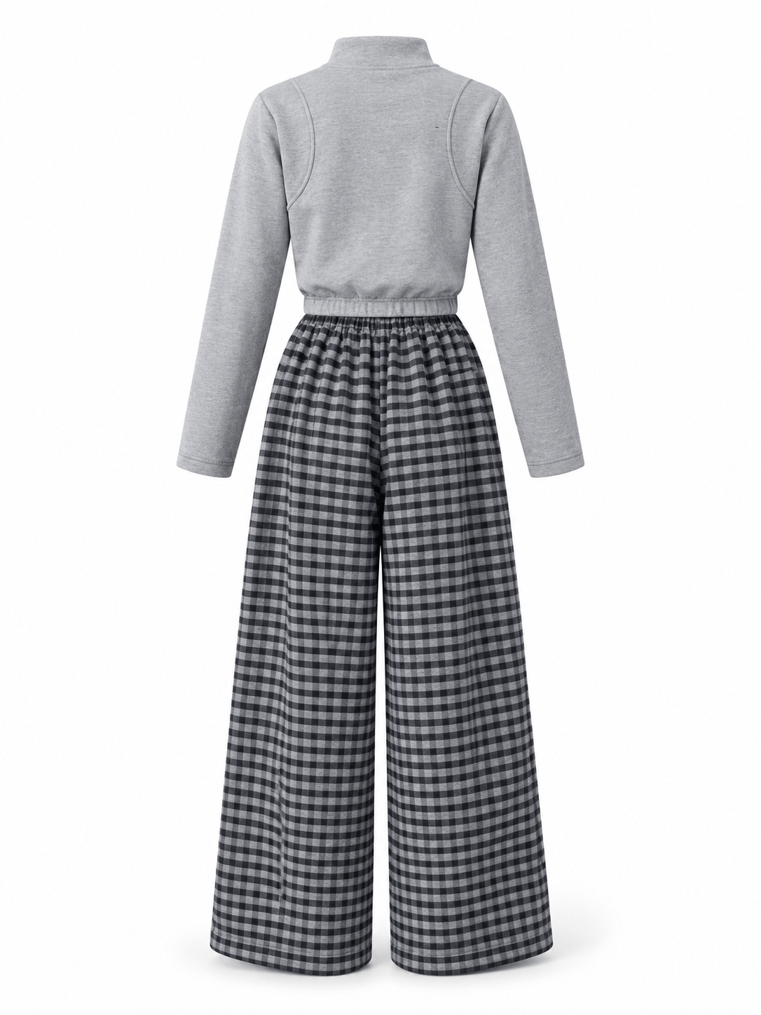 Set Girls Grey Tartan Swag
