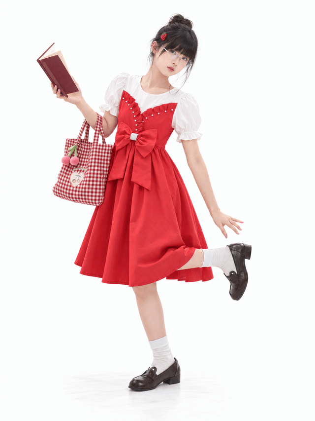 Dress Girls Casual Shift Lace โ tampilan lain