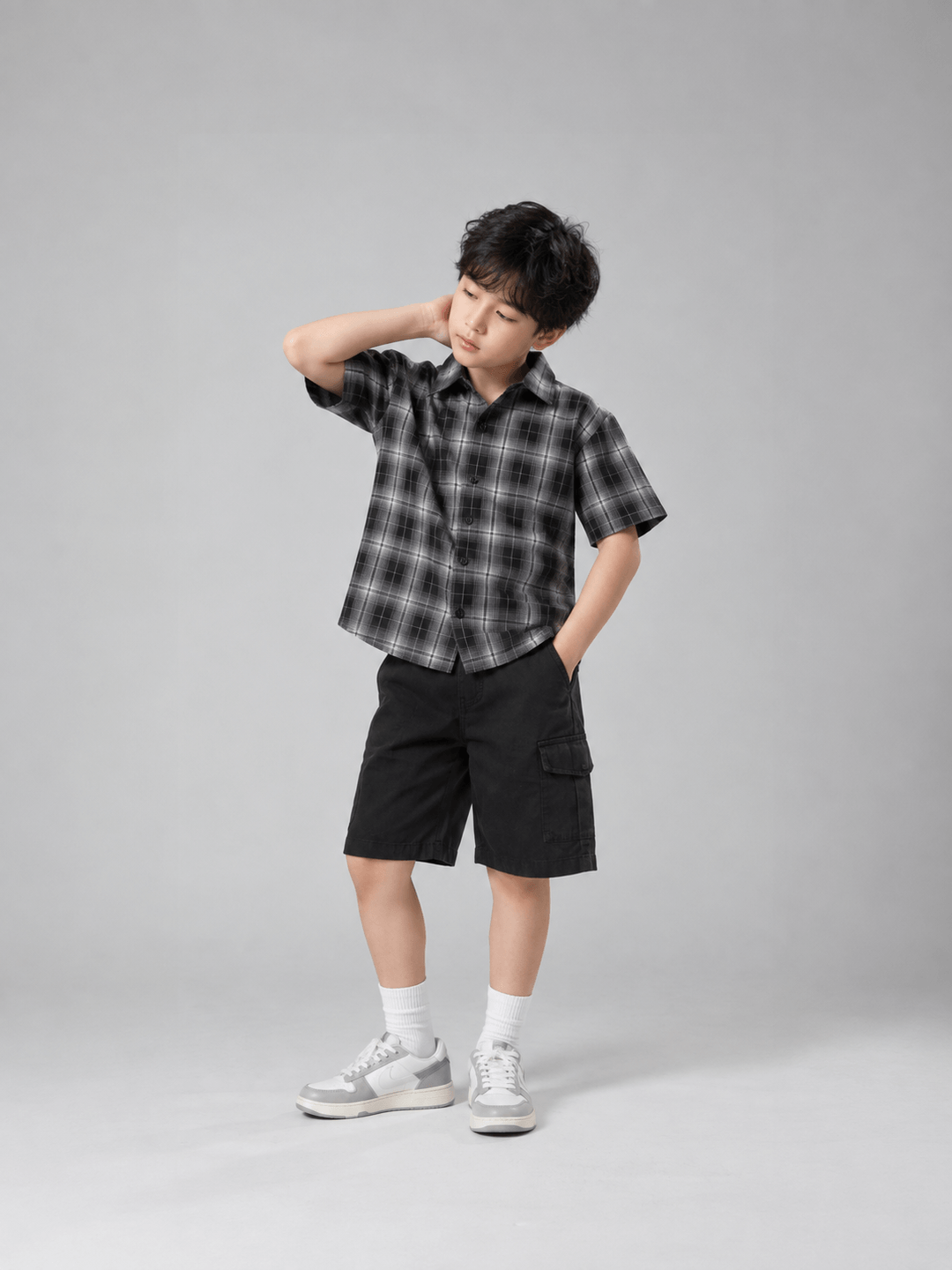 Set Boys Black Down Tartan - Foto 1