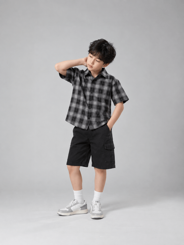 Set Boys Black Down Tartan — tampilan lain