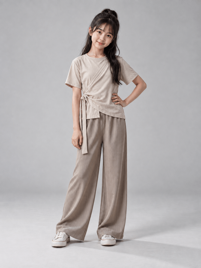 Set Girls Eriel Sweet Pants Plain โ tampilan lain