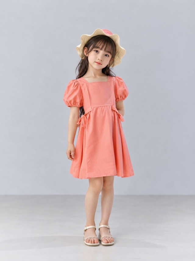 Dress Girls Simple Plain Bunch Hind โ tampilan lain