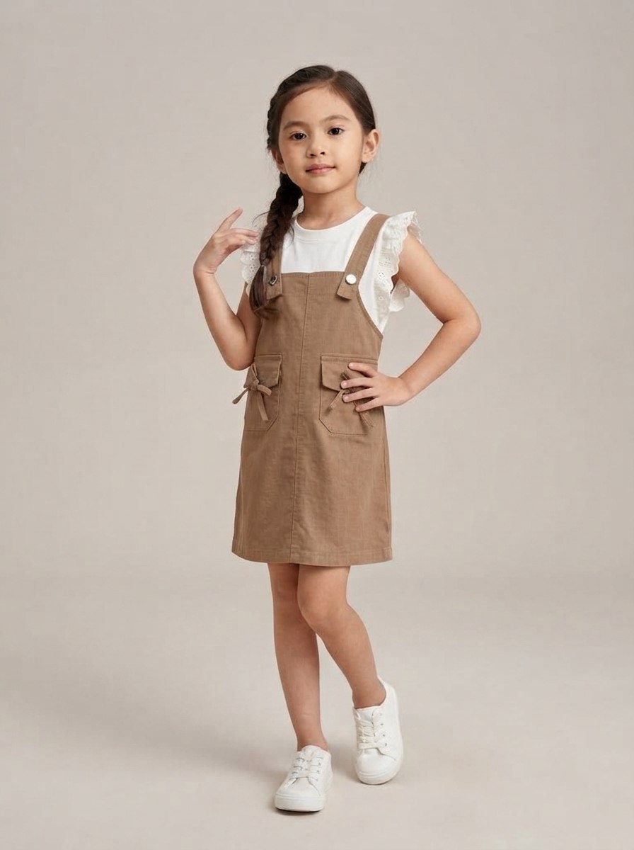 DRESS APRICOT RUFFLE