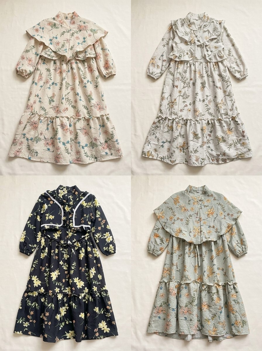 DRESS FLORAL FRILL
