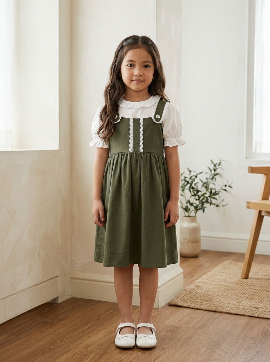 Dress Girl Olive Tone Storm - Foto 1
