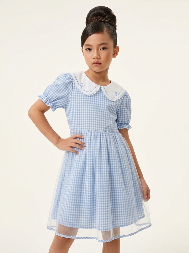 Dress Girl Plaid Grace Love โ tampilan lain