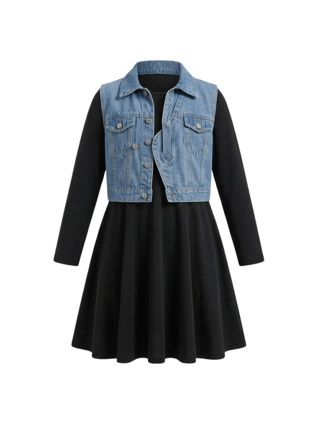Dress Girl Plain Black Tart