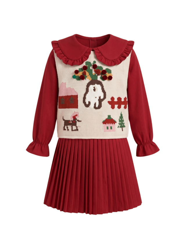 Dress Girl Plum Cake Ruffle