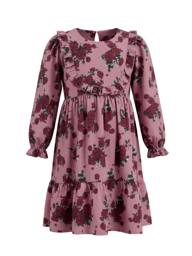 Dress Girl Plum Great Floral