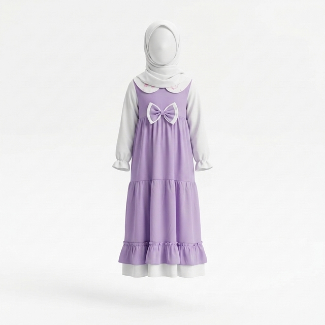 DRESS GIRLS BLUSHROSY WISH FASTENING GOWN