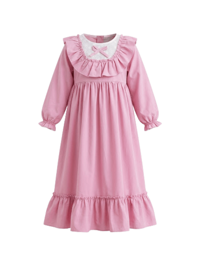 Dress Girls Gauze Twirl Flutter Fair Gamis