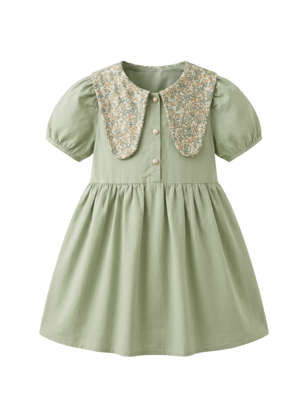 Dress Girls Green Triangle
