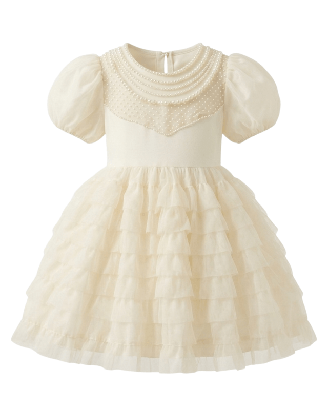 DRESS GIRLS LINEN ROSE