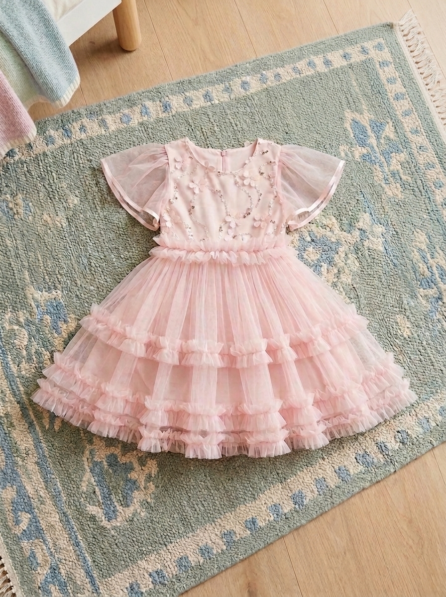 DRESS GIRLS MELANCHOLY PINKEU - Foto 2