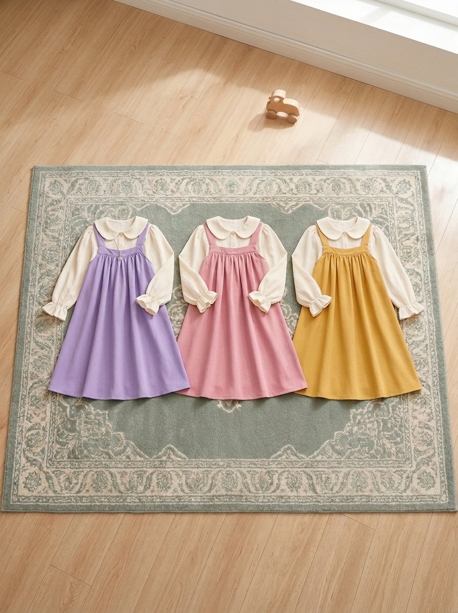 DRESS GIRLS MIELLE FAWN