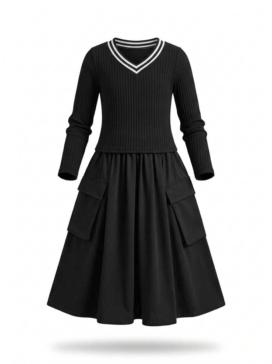 DRESS GIRLS NOIR DOTTIE