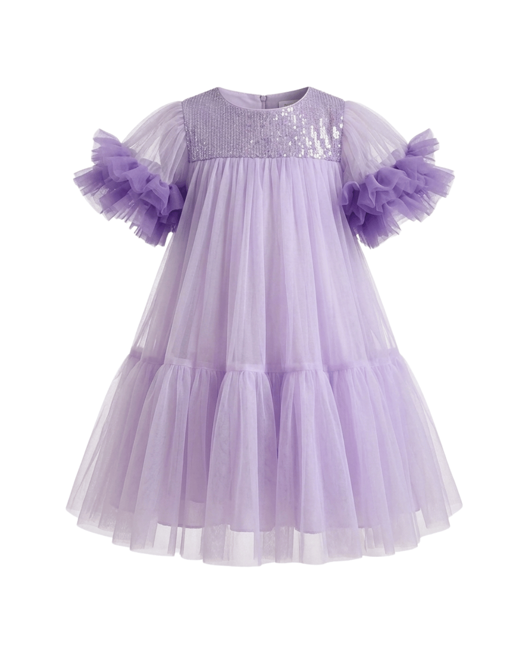 DRESS GIRLS PUPPY PURPLE