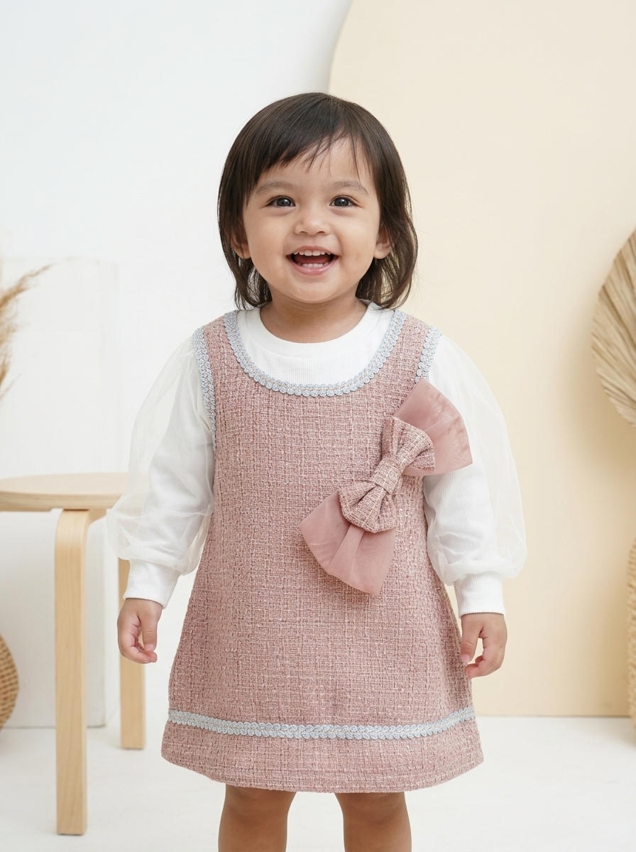 Dress Girl Sweet Slim Pocket - Foto 1