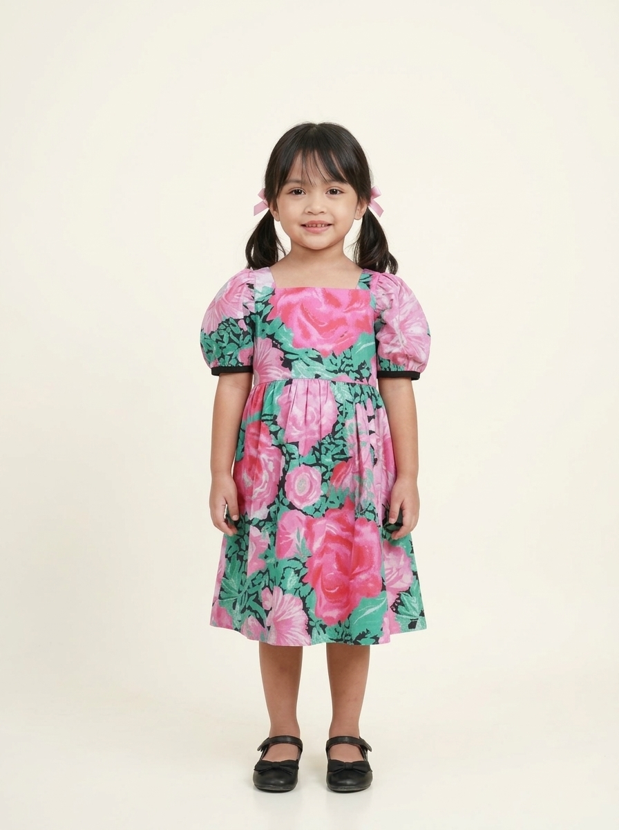 Dress Girl Twirl Berry Flow - Foto 1