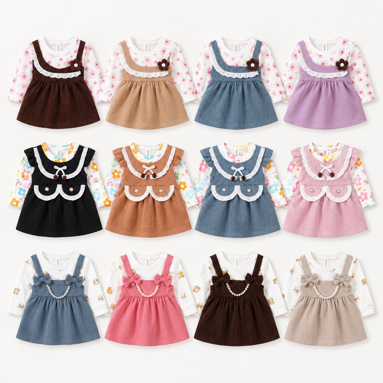 DRESS GIRLS LILAC FAWN