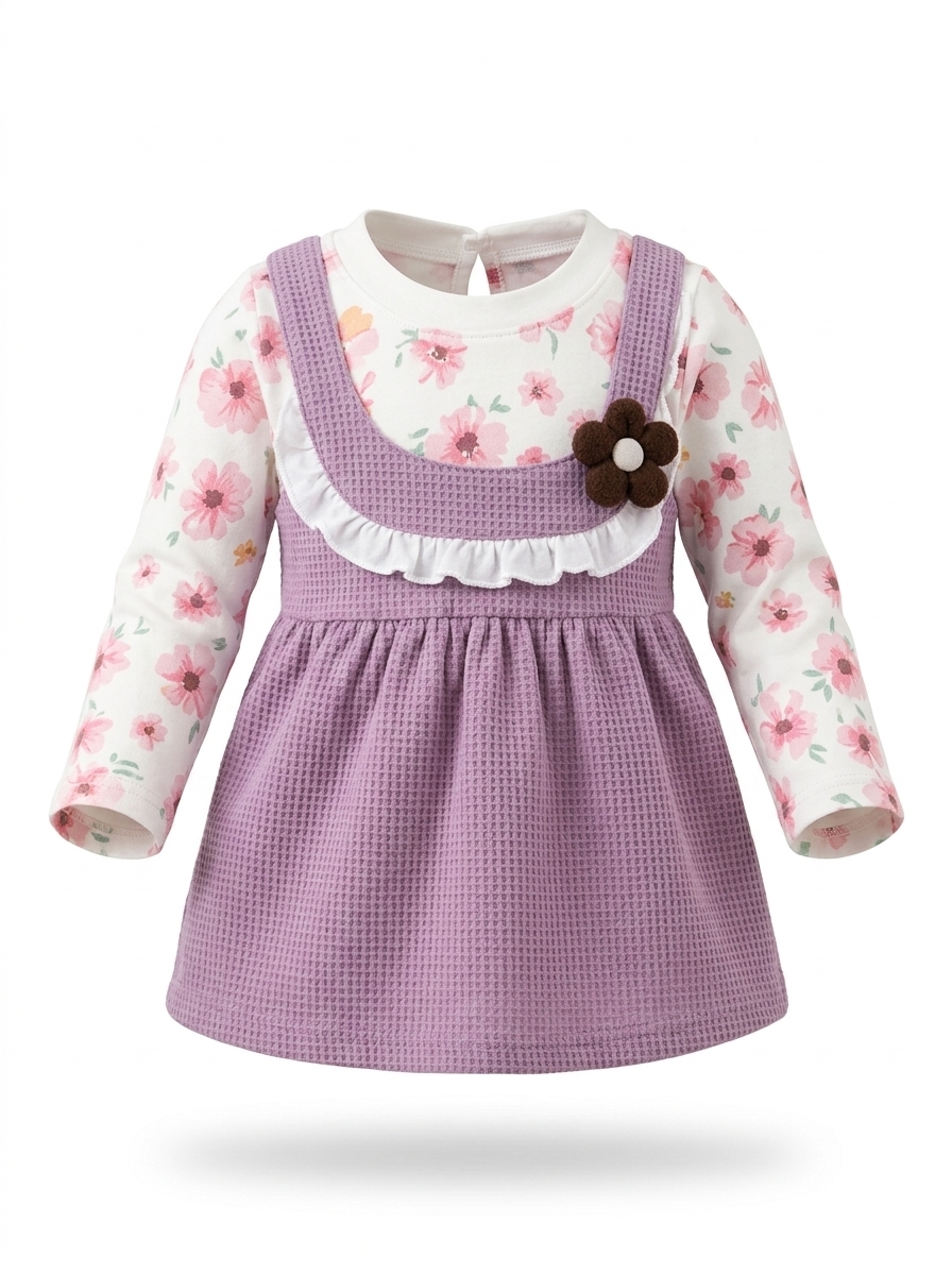DRESS GIRLS LILAC FAWN