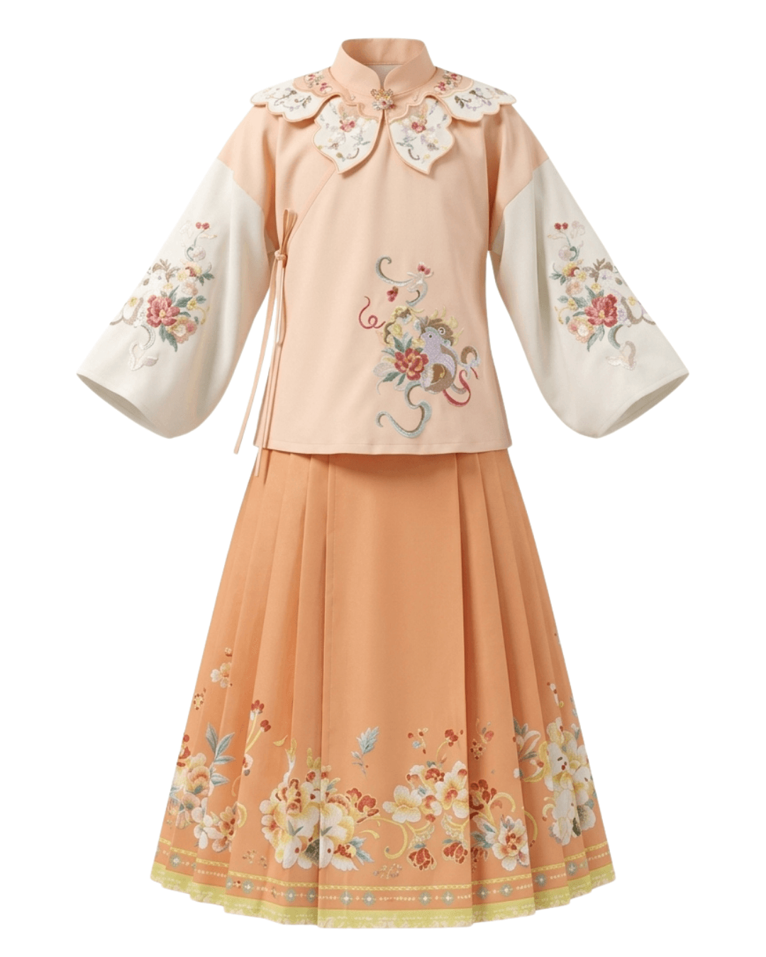 DRESS NOUGAT RUFFLE - Foto 1