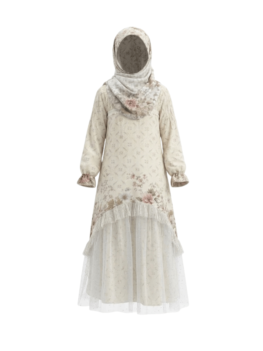 Gamis Layer Mixed Floral