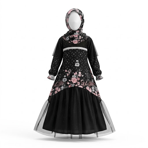 Gamis Noir Black Glams