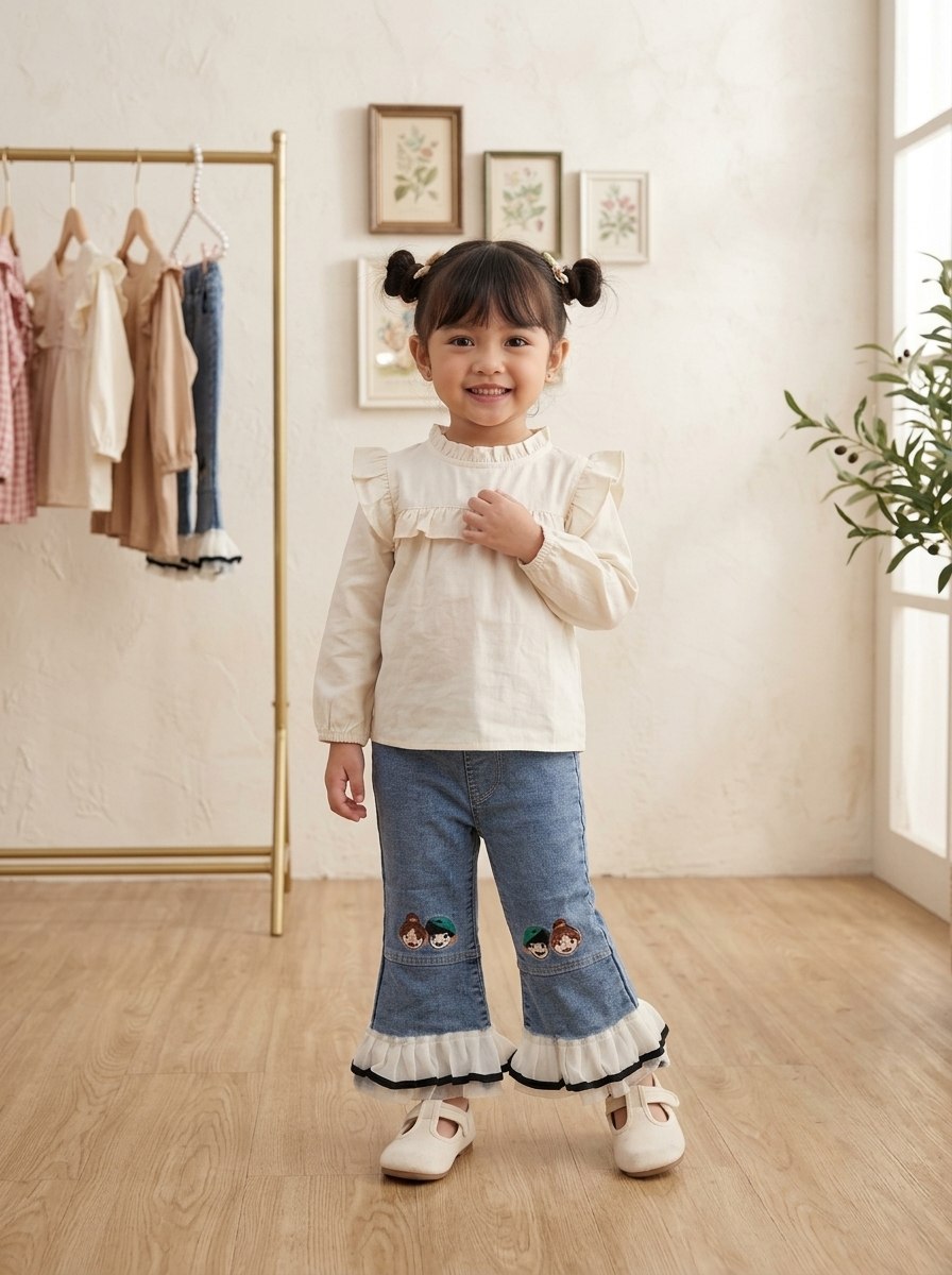GIRLS PANTS BLUE REVIVAL JEANS - Foto 3