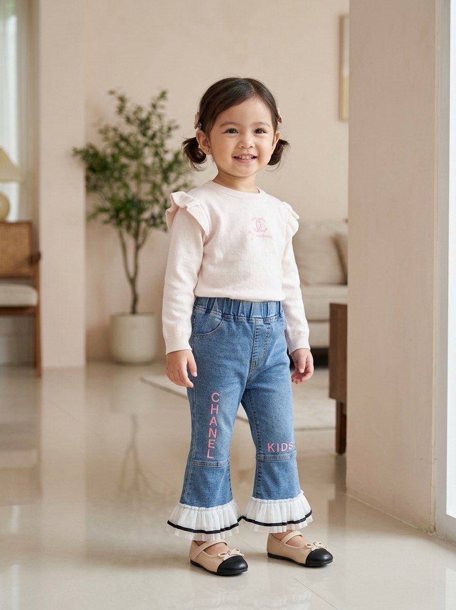 GIRLS PANTS BLUE REVIVAL JEANS