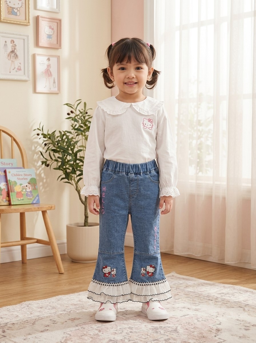 GIRLS PANTS BLUE REVIVAL JEANS
