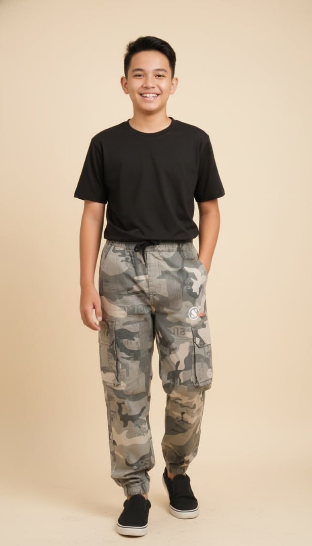 Pants Boy Running Down Lake — tampilan lain
