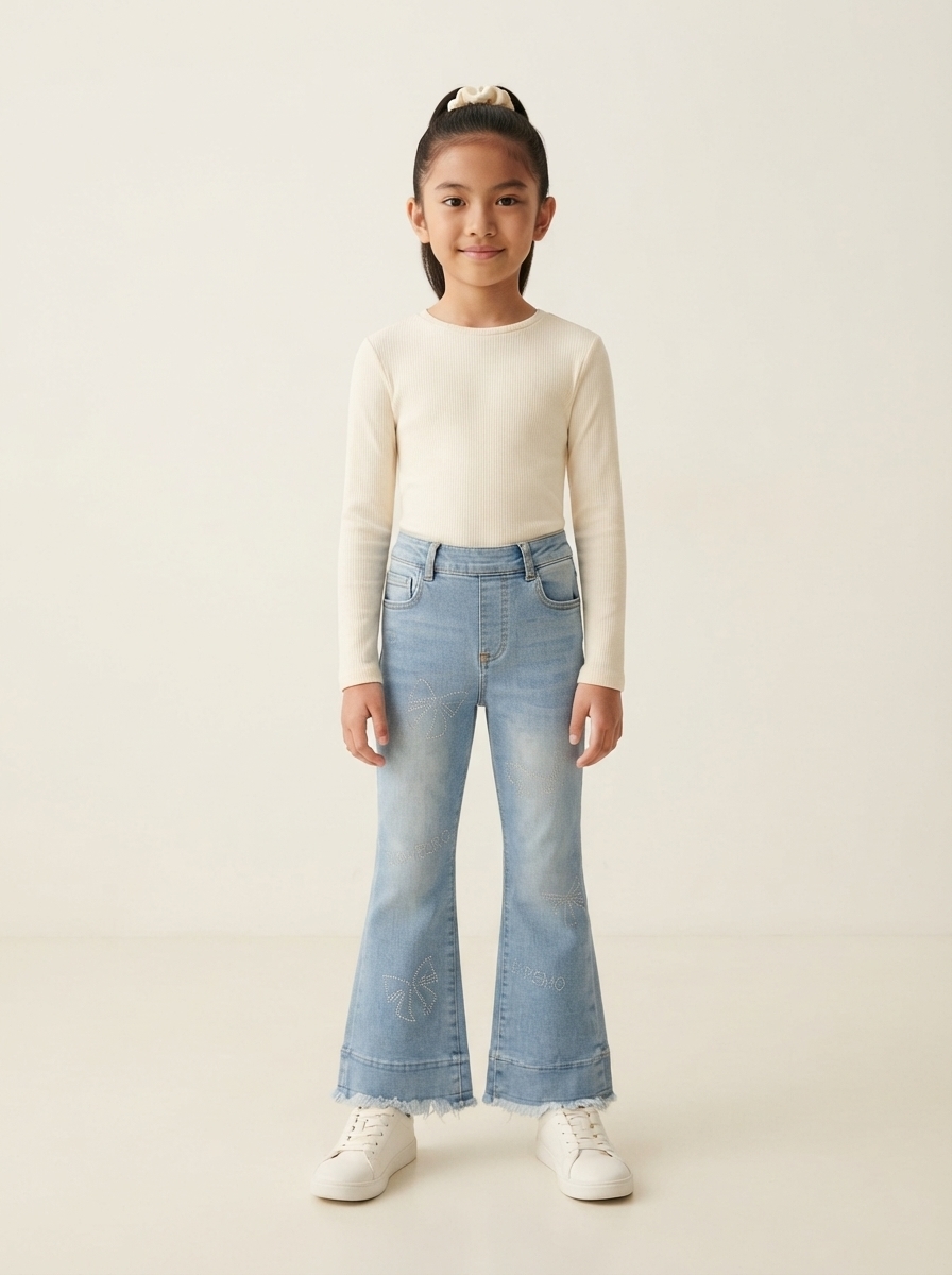 Pants Girl Denim Modern Style