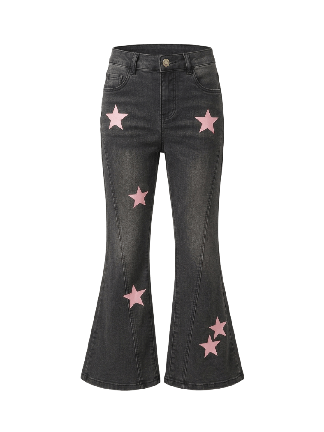 Pants Girl Denim Star Pink Dark