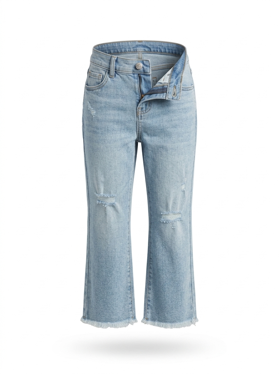 Pants Girl Lay Scratch Denim