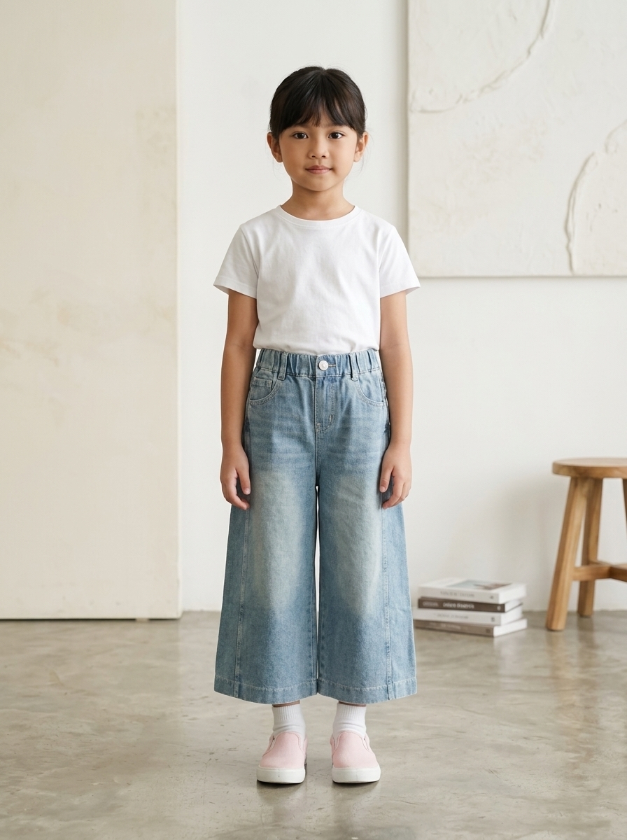 Pants Girl Nineties Wide Leg