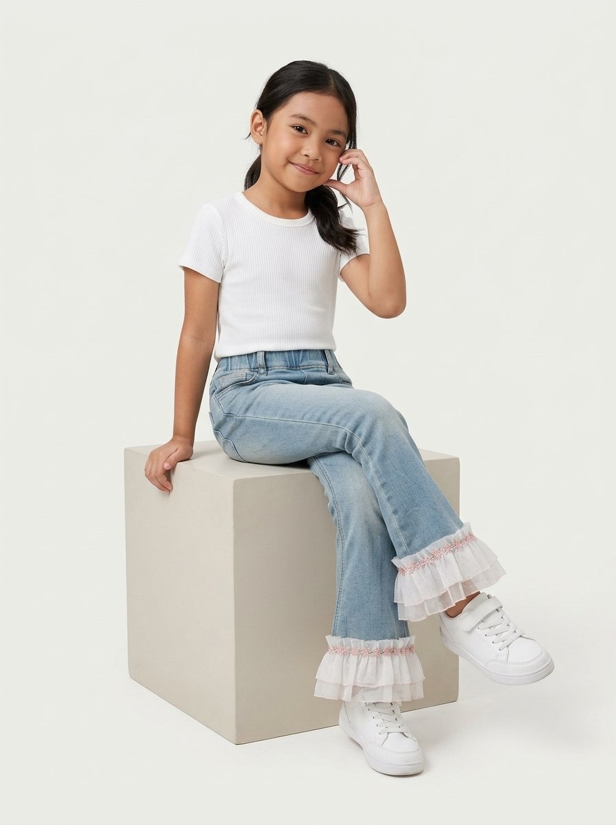 Pants Girls Chic Flare Jeans