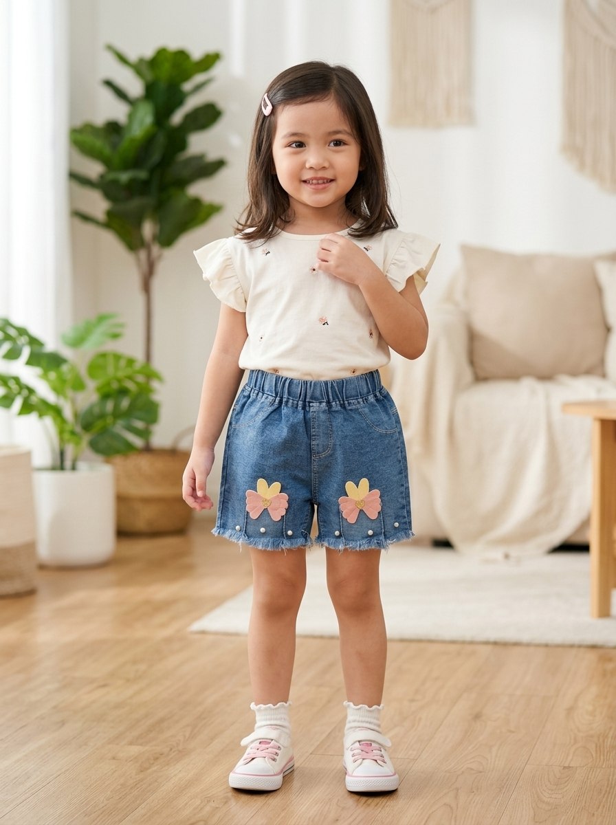 PANTS GIRLS ETOILLE DENIM HOTPANTS JEANS