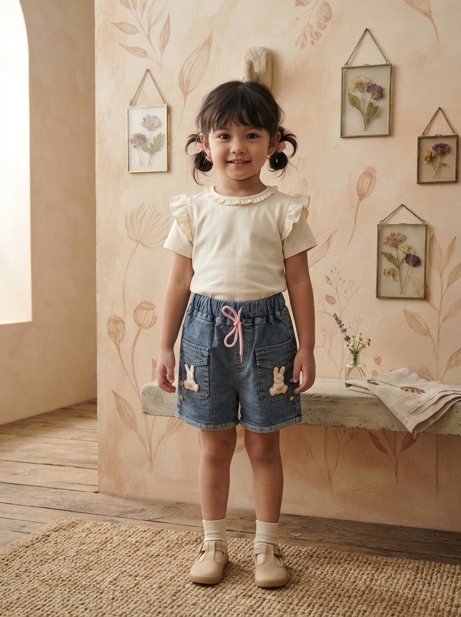 PANTS GIRLS MOONHWASHED MINI HOTPANTS JEANS - Foto 2