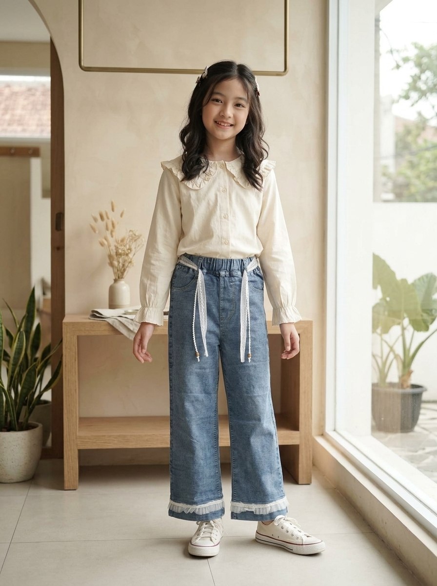 PANTS GIRLS PEACH REBEL JEANS - Foto 4