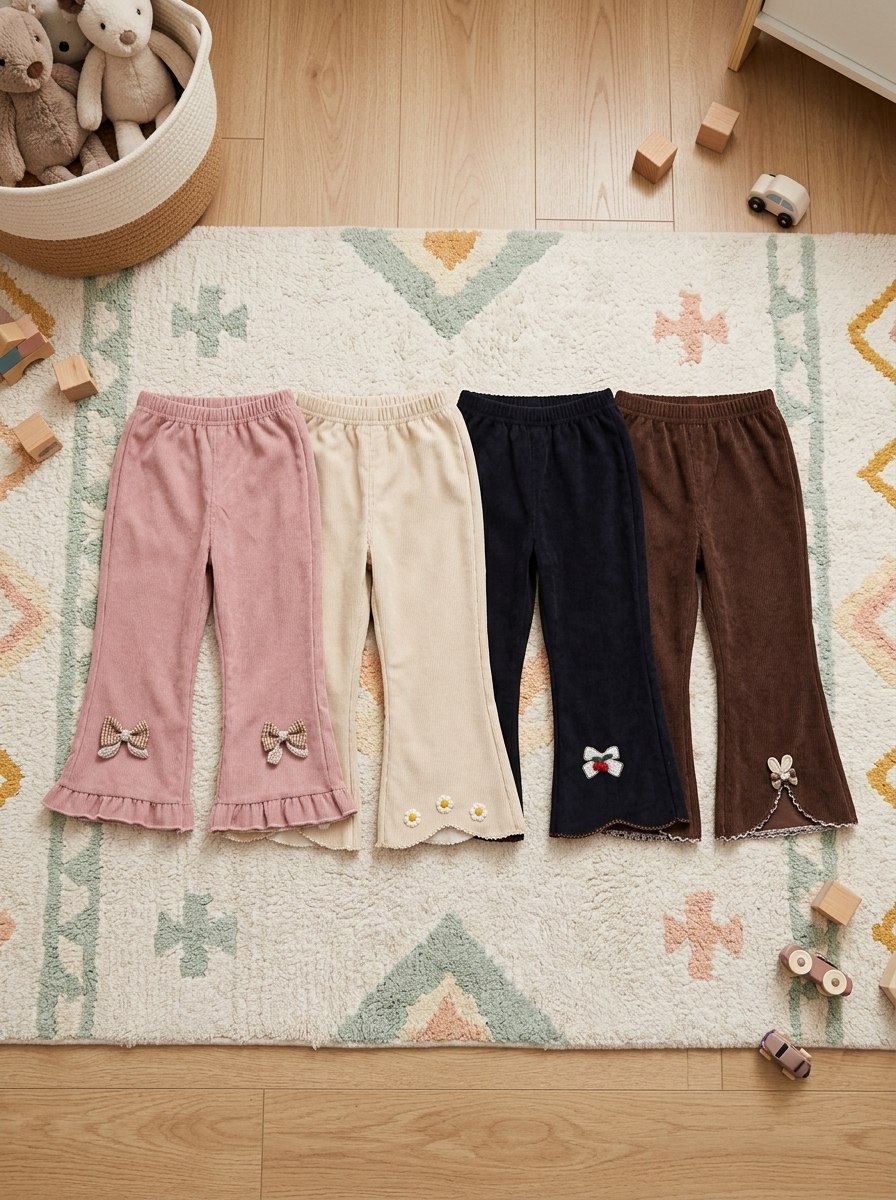 PANTS GIRLS PEBBLE POPPY