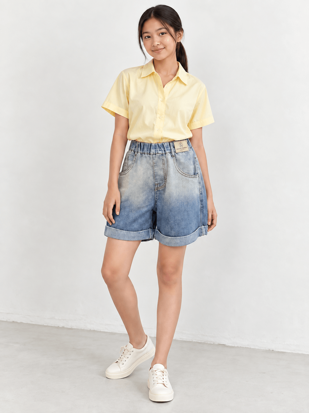 Pants Girl Short Ori Denim - Foto 5